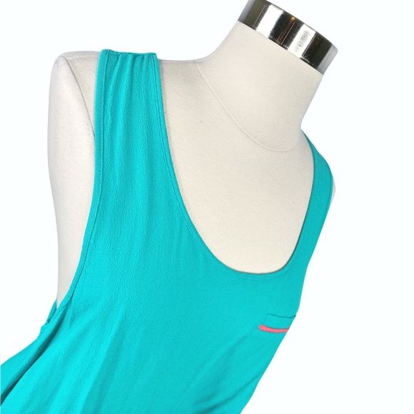 Prabal Gurung for Target Teal Pebble Racerback Tank Top - Size Large - Picture 2 of 6